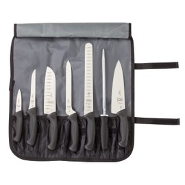 Mercer Culinary M21820 Millennia 8-Piece Knife Roll Set, Black