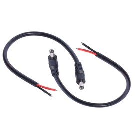 2 Pack DC Power Pigtails Cable, DC 5.5mm x 2.1mm Male Plug to Bare Wire Open End Power Wire Supply Repair Cable for Security Camera DVR LED Strip Light Etc