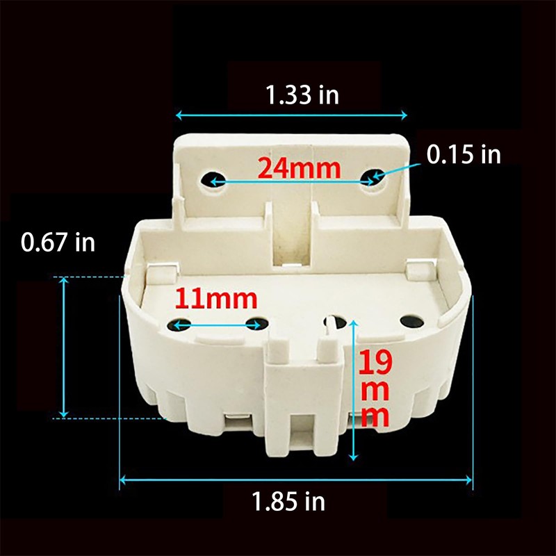ZHYOHEN 3PCS 2G11 Base Single Head Screw in Light Holder