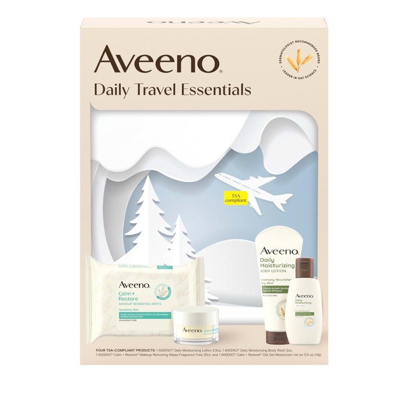 Aveeno Daily Travel Essentials Gift Set with Daily Moisturizing Lotion,