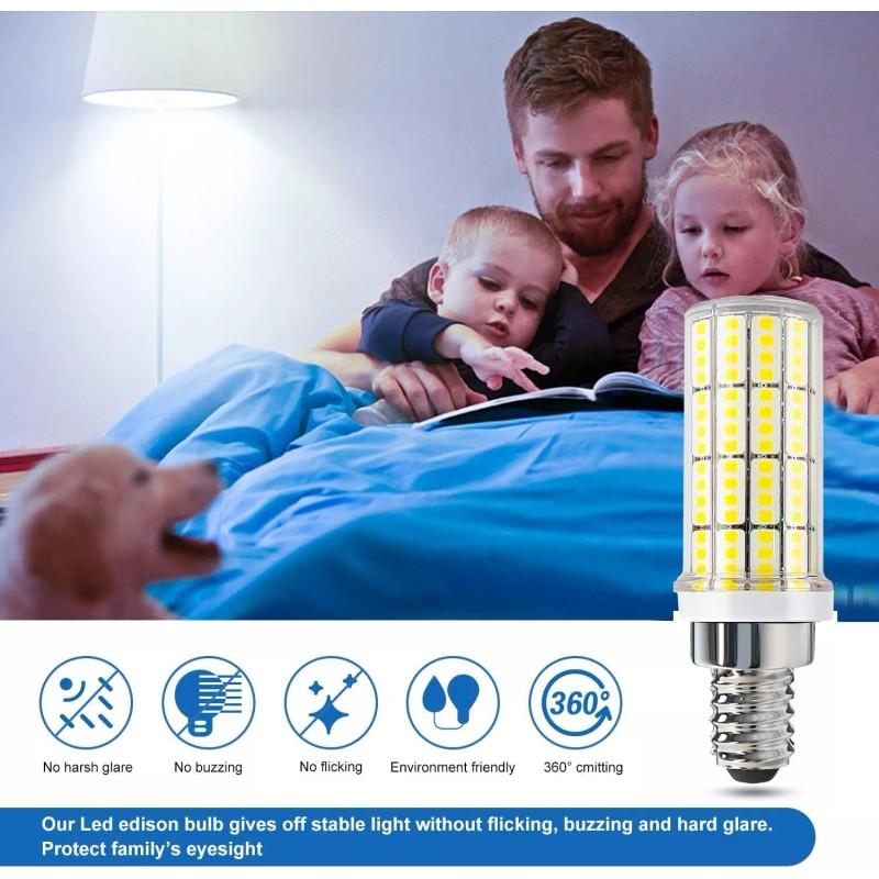 NS 20W E12 LED Corn Bulb Light 5000K Candelabra Ceiling
