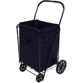PrimeTrendz Folding Shopping Cart Liner Cover Insert with Top Cover Lid in Black Color (Liner Only, Shopping Cart Not Included).