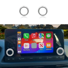 for Honda Civic/CRV Accessories (2022-2025) for Acura Integra (2023-2025) Air Conditioning, Vent Knob Cover Start/Stop Button Ring, Air Conditioning Climate Control Knob Button (11PCS, Silver)