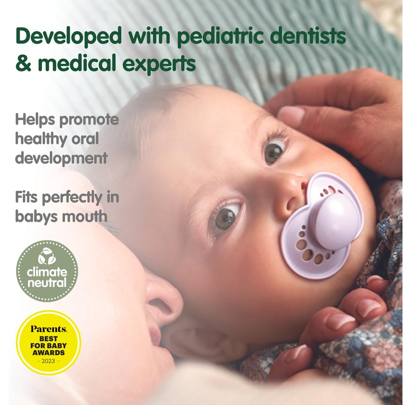 MAM Original Latex Pacifiers, Binky Pacifier for 0-6 Months, Natural