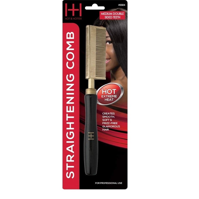 Annie Straightening Comb, Med Teeth, Double Sided