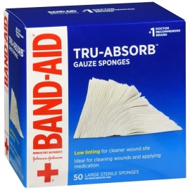 BAND-AID Tru-Absorb Gauze Sponges Large 4 x 4 in 50 EA
