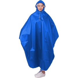 Unisex Bicycle Bike Long Poncho, Raincoat, Cycle Rain Poncho, Thick Fabric, Waterproof, For Work or School Commutes, Large Double Brim, Storage Bag Included, One Size Fits Most 4XL (57.1 x 47.2 x 5.5