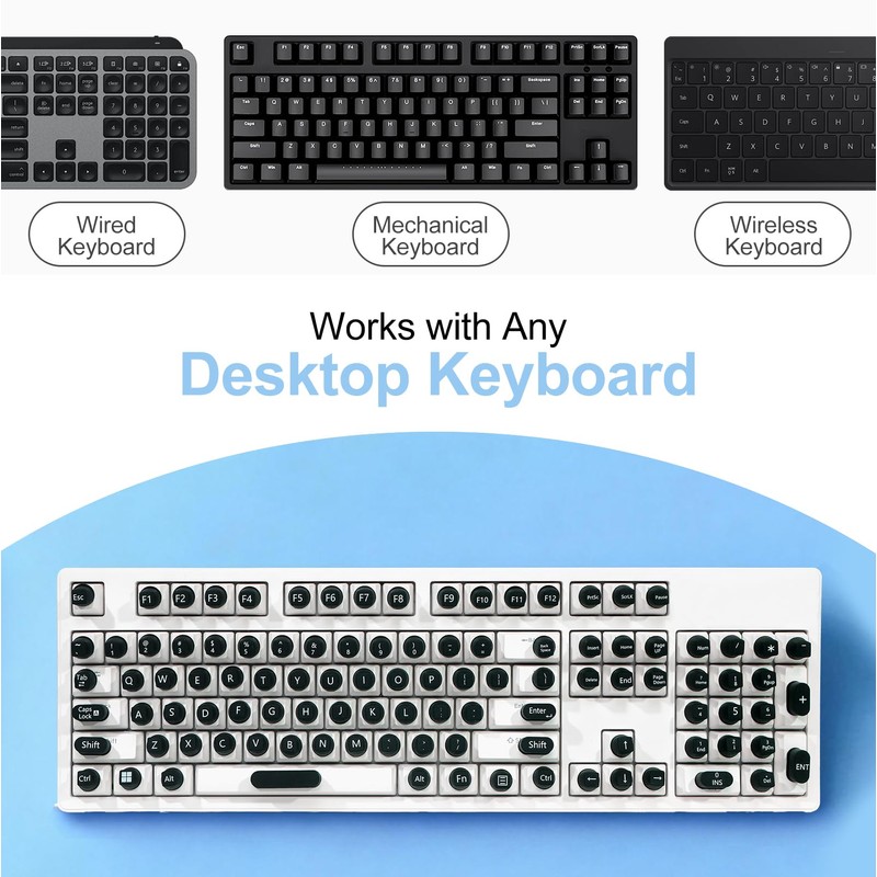 130 Pcs Raised Silicone Keyboard Sticker for Long Nails Typing