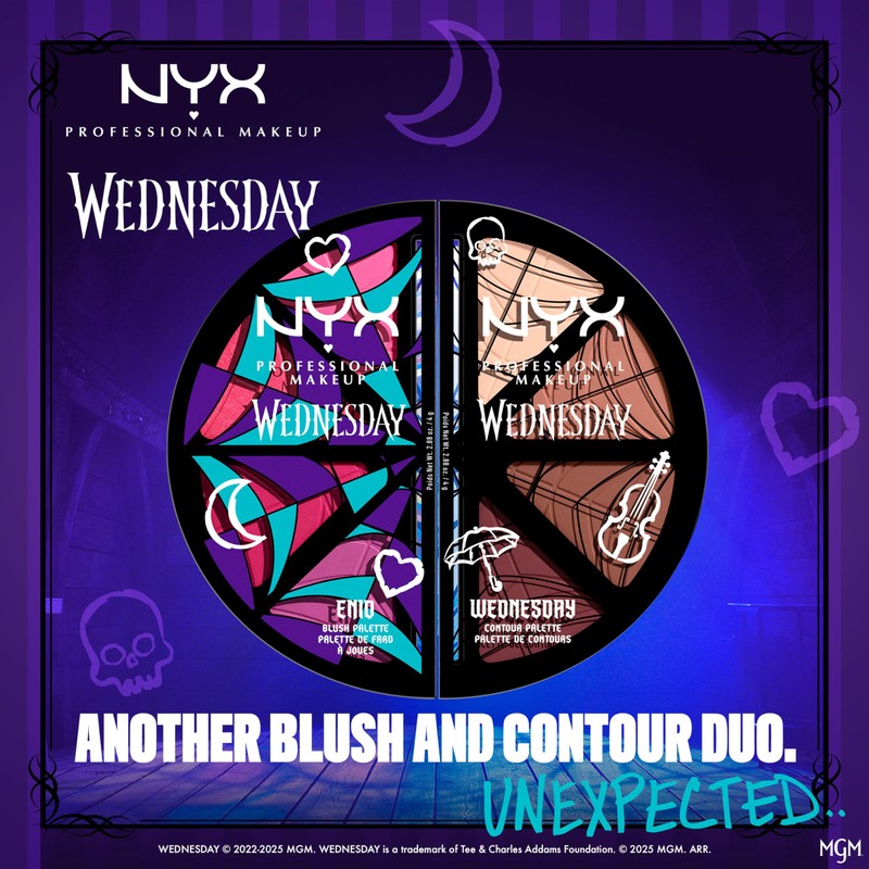 NYX PROFESSIONAL MAKEUP Wednesday Stained Glass Blush Palette, Makeup Palette