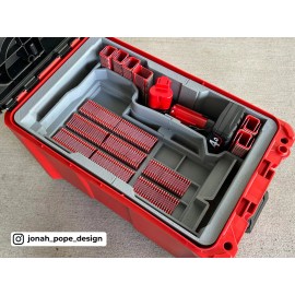 Jonah Pope Design M12 Cable Stapler UPPER Insert for Milwaukee Packout | Jonah Pope (Insert Only) - Orange