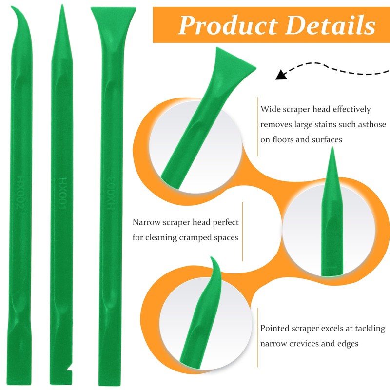 Hordion 9 PCS Plastic Scraper Non-Scratch Scraper Tool, Multi-Purpose Sticker