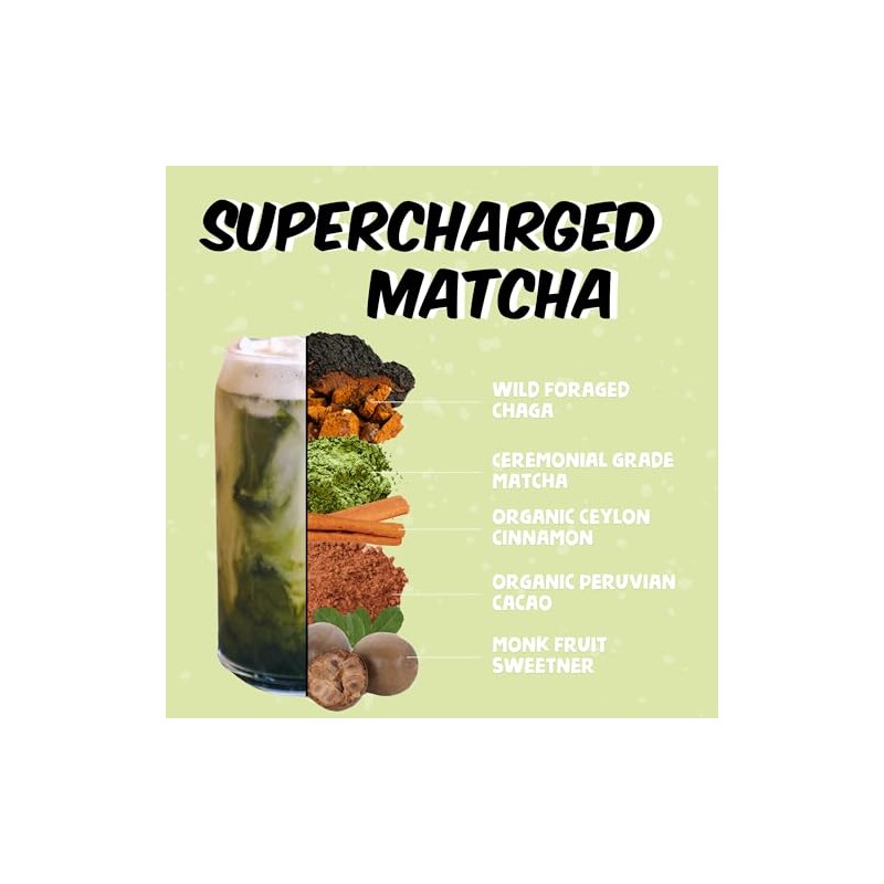Renude Chaga Matcha - Polvo De Hongo Chaga, Bebida Superalimenticia