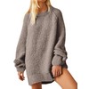 UNCLECAT Women's Oversized Sweaters Trendy Fuzzy Knit Sweater Tops Long