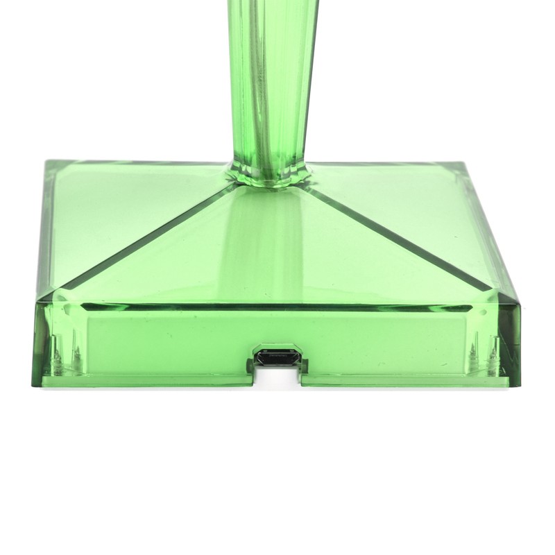 LED Crystal Table Lamp Transparent Prism Dimmable Desk Lamp USB
