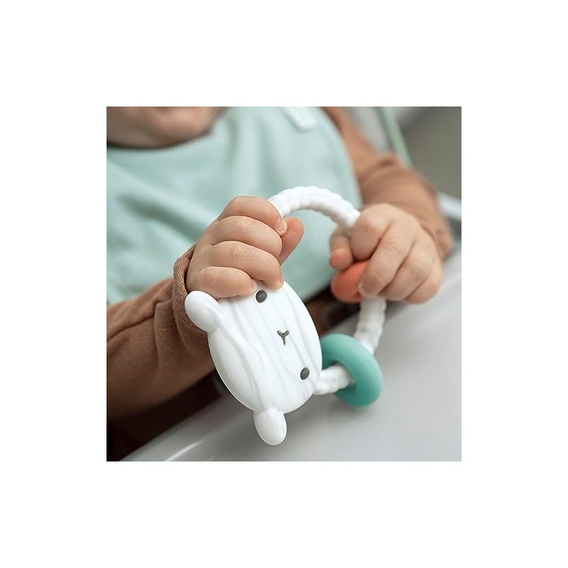 Mordedera para bebes Soothing Sheppy de Ingenuity con Aros de