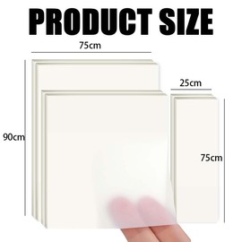 Sheets of Sticky Notes, Transparent, 400 Waterproof Clear Sticky Notes, Rewritable Transparent for School Supplies, School, Office, Home, Four Sizes