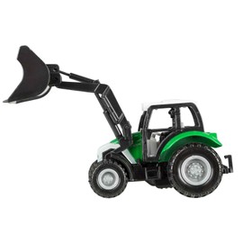 Idena 40292 Tractor Front Loader with Pull-Out Motor, Towing Hitch and Removable Front Loader, Approx. 14 cm