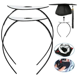 KAHIOE 2 Pack Graduation Cap Headband, Firm Anti-Fall Grad Cap Headband Insert, Secures Your Graduation Cap