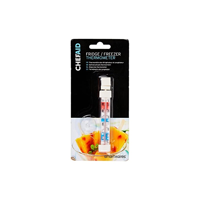 Chef Aid Classic Fridge and Freezer Thermometer with clear colour