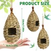 NOVWANG 4 Pcs Hand Woven Hummingbird Houses for Outside