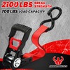 ARMORLOGISTICS Motorcycle Tie Down Strap, Ratchet Tie Down Straps, 2100IBS