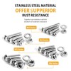 520Pcs 304 M3 M4 M5 M6 Stainless Steel Bolts Nuts