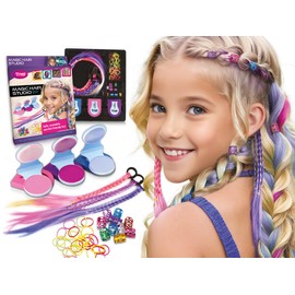 TyToo Magic Hair Studio – Haarkreide Set für Mädchen mit bunten Haarsträhnen, Glitzerperlen, Haargummis, Haarclips | Komplettes Haarstyling-Set für Kinder | Kreatives Geschenk zum Geburtstag, Fasching
