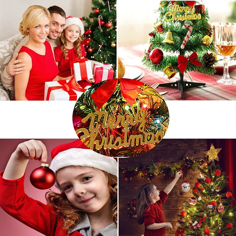 Mini Christmas Tree, LE&D 30 cm Mini Christmas Tree with,