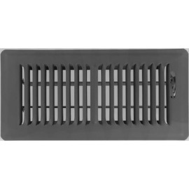 Rocky Mountain Goods 4” X 12” Dark Grey Floor Register Vent - Heavy Duty Steel Floor Vent with Easy Adjust Airflow Lever - Reinforced Steel 4 inch x 12" Floor Vent