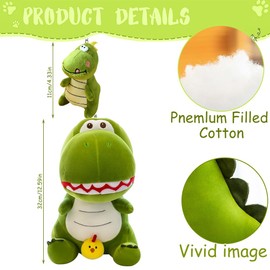 ZPSOSPZ Dinosaur Plush Doll, Cute Stuffed Dinosaur Toy, Dinosaur Plush Doll Keychain, Dinosaur Soft and Comfortable, Room Decoration, Birthday Gift for Girl Boy