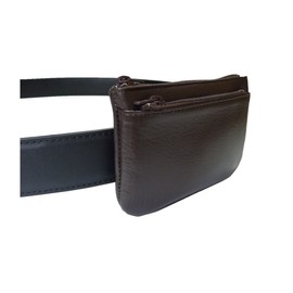 Made in Japan [Coin Purse with Belt Loop] Genuine Leather, Soft Leather, Can Also Hold Bills and Cards, Coin Case Made in Japan, Braun