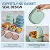ISSEVE 6Pcs/Set Nesting Silicone Food Storage Containers with Lids, BPA