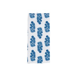 Mud Pie Dianthus Blue Block Towel; 26" x 16 1/2"