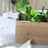 Tableclothsfactory 24x6'' Natural Rectangle Wood Boxes DIY Rustic Wooden Planter