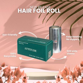 ATTITUDE Premium Hair Foil Roll, 12 cm x 100 m, Extra Wide and Thick, Hairdressing Colouring Foils