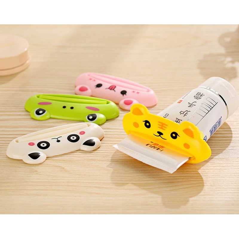 6Pcs Color Random Frog Tube Squeezers Toothpaste Dispenser Toothpaste Rolling