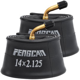 2 Pcs 14x2.125 E-Bike Tubes with Angled Schrader Valve Stem 14 x 2.125 Electric Bicycle Tubes Compatible with 14" x 2.125" E-Bike Bicycle Tires, Electric Scooters