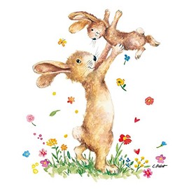 20 Napkins Rabbit Family with Fun | Rabbit | Easter | Spring | Table Decoration | Decoupage | Decoupage | Decoupage | Decoupage | Decoupage | 33 x 3