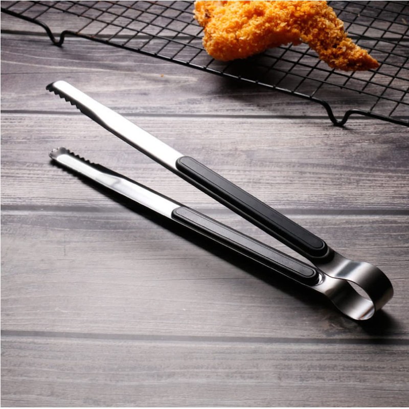 Camping Moon SJ10 BBQ Tongs, Tabletop Tongs, Stainless Steel, Charcoal