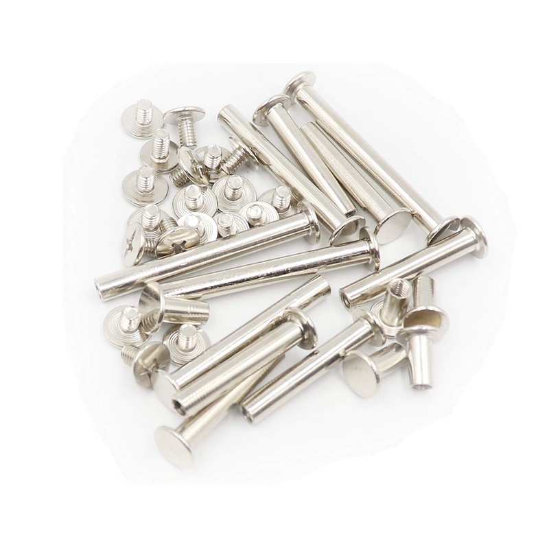 LBY 160pcs Phillips Chicago Screws, M5 x 10/15/20/25/30/35/40/45mm Binding Screw