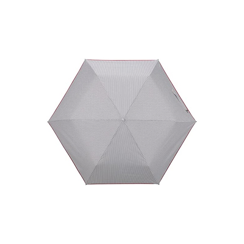 Moonbat Sweet Jasmil Folding Umbrella, Hickory Stripe x Hem Overlock,