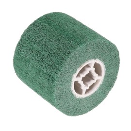 sourcing map 120mmx100mm 80 Grit Non-Woven Polishing Burnishing Wheel Nylon Wire Drawing Abrasive Flap Wheel for Stainless Steel Copper, Green