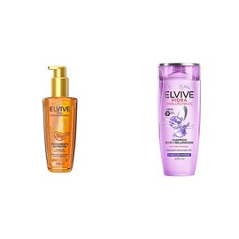 LOréal Paris Tratamiento en Aceite Óleo Extraordinario Elvive 100 ml  LOréal Paris Shampoo Hidra Hialurónico 370 ml                                   