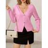 Saodimallsu Womens V Neck Cardigans Long Sleeve Button Down Cropped