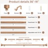 Wood Curtain Rods for Windows 48 to 84 Inch, Adjustable