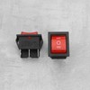 ECSiNG 5PCS Toggle Switch KCD2-203 Rocker Switch 3 Positions Rocker