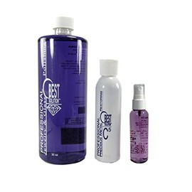 Best Solution Silver Gold Diamonds Costume Jewelry Cleaner 32oz Bottle w/ C5 Metal Polish 8oz and 2oz Travel Spray Bottle