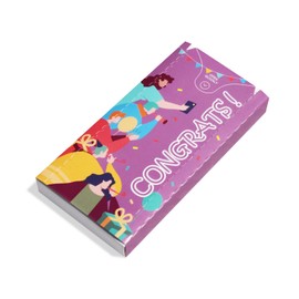 Notta&Belle FEEL LOVE EVERY MINUTE "BOOM!" Congratulations Greeting Card - Explosion Card with Confetti. Exploding Confetti Card (3 Cubes)