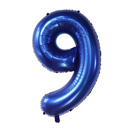 40” Blue Number 9 Balloons Helium Balloons for Happy Birthday Party Decorations and Supplies(Purplish Blue9)