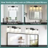Ascher Bathroom Light Fixtures, 4-Light Vanity Light Over Mirror, Matte